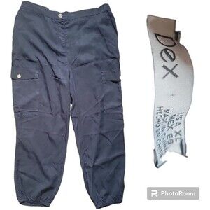 DEX BLACK TENCEL JOGGER PANTS - XL